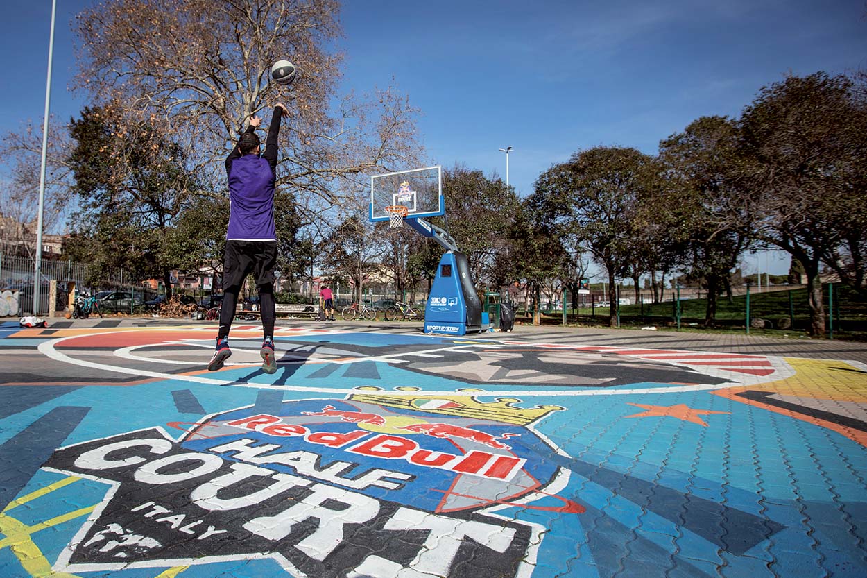 Mapei for Red Bull's basketball court in Rome