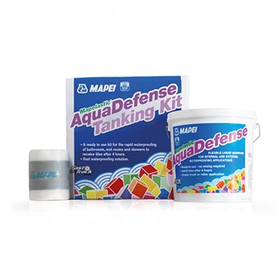 RAPID WATERPROOFING WITH MAPEI’S MAPELASTIC AQUADEFENSE TANKING KIT