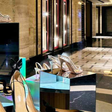 Mapei systems join exquisite stoneCIRCLE marble spec at Harrods Shoe Heaven