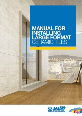 Instructions for installing large format ceramic tiles