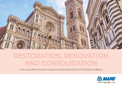 Restoration, Renovation and Consolidation - Pure natural lime-based mortar and technical solutions for historic buildings