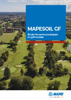 Mapesoil GF - Binder for pervious sublayers on golf courses