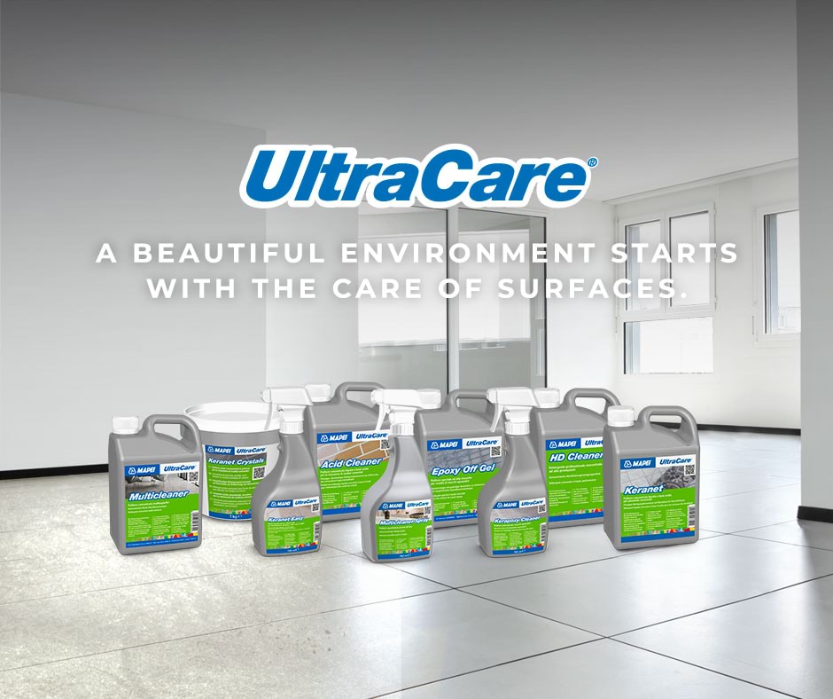 UltraCare: the new Mapei line for cleaning, maintaining and protecting surfaces