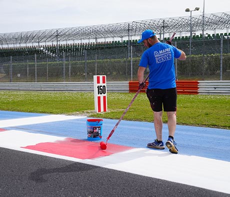 Mapei technology makes its debut at the Misano Circuit