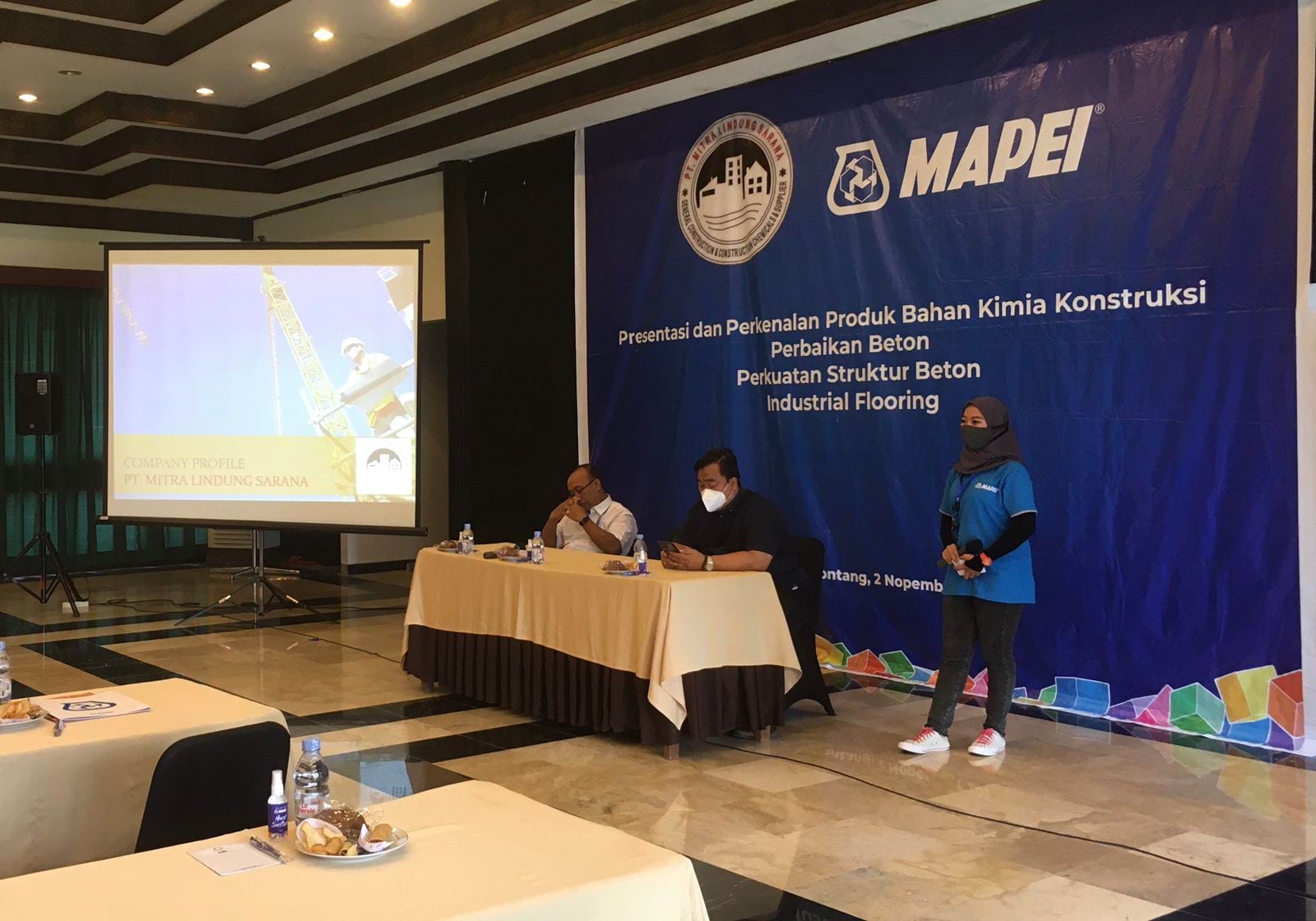 Presentasi dan Perkenalan Produk Bahan Kimia Konstruksi di Bontang Kalimantan Timur
