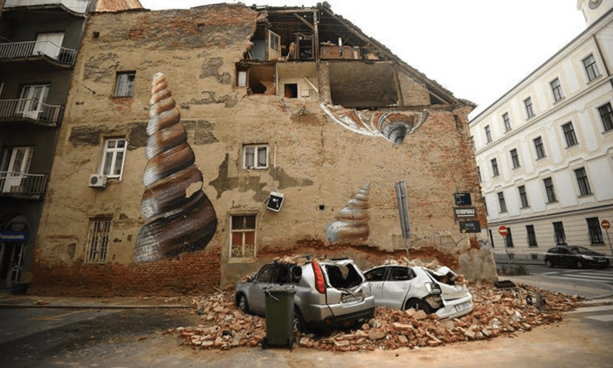 Velika oštećenja na zidanim objektima nastala tijekom potresa iz 2020.
