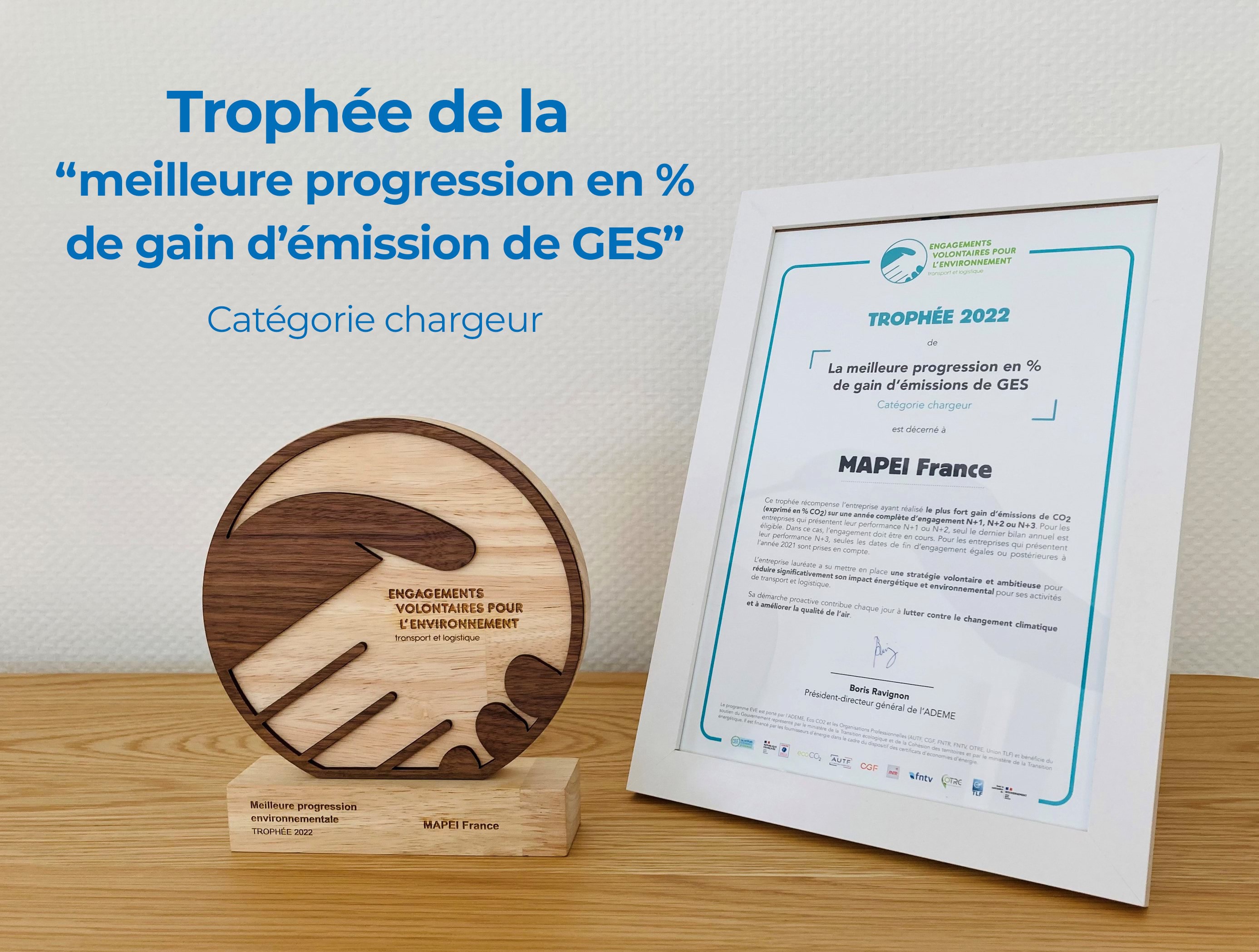 MAPEI France récompensée pour son engagement avec FRET 21