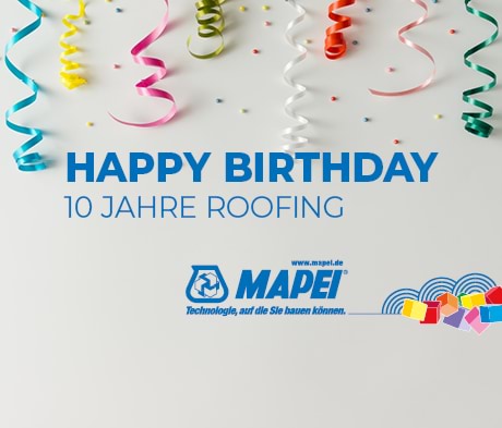 MAPEI Roofing: Zehn Jahre Kunststoffdachbahnen 