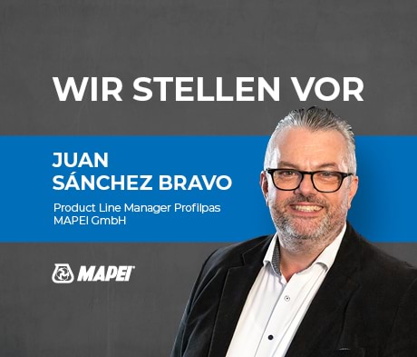Juan Sánchez Bravo ab sofort Product Line Manager Profilpas MAPEI GmbH