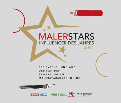 Influencer gesucht:MAPEI Sponsor der MALERStars 2024