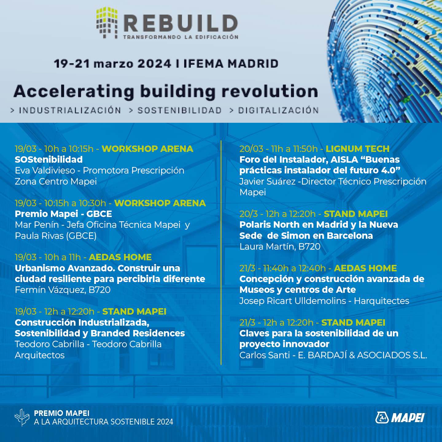 Mapei en Rebuild 2024: Innovación para la construcción del presente