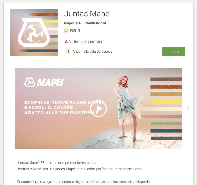 App Juntas Mapei
