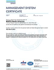 Final Certificate - MAPEI - 657424 - ISO45001