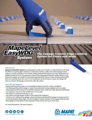 MAPELEVEL EASYWDG SYSTEM - Tile Lippage-Control, Edge-Leveling System for Floors and Walls
