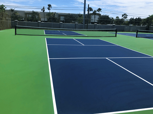 Pickeball courts at Isle of Tamarac private complex, Tamarac, Florida, USA