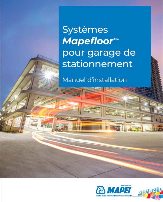 Systèmes Mapefloor pour garage de stationnement - manuel d&#39;installation