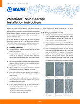 Mapefloor resin flooring: Installation instructions