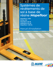 Systèmes de revêtements de sol à base de résine Mapefloor - Manuel d’installation