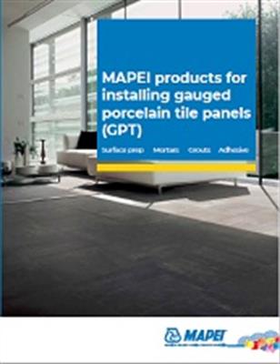 MAPEI products for installing gauged porcelain tile panels (GPT)
