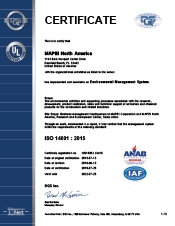 ISO 14001 MAPEI CORP