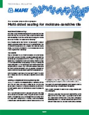 Multi-sided sealing for moisture-sensitive tile
