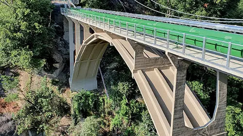 Ponte per condotte sulla Dora di Rhêmes, Introd (Valle d'Aosta)