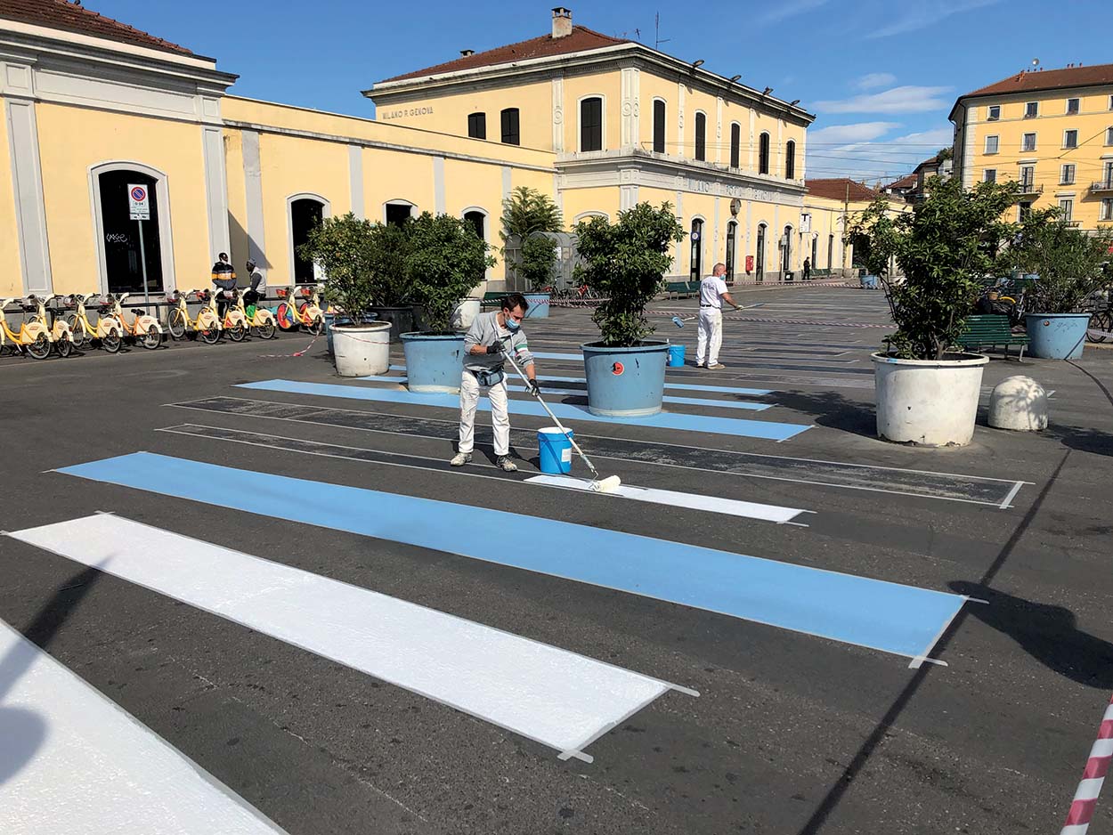 Piazzale Stazione Genova Milano - Soluzioni Mapei per pavimentazione stradale e finiture colorate 2