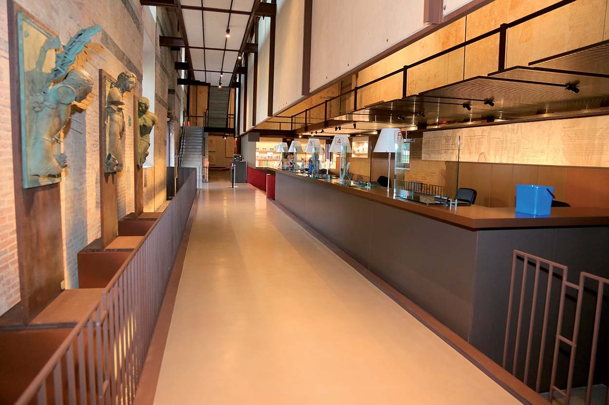 Sinopie Museum - Mapei - New abrasion-resistant cementitious floors were created in the Museum with ULTRATOP LOFT system
