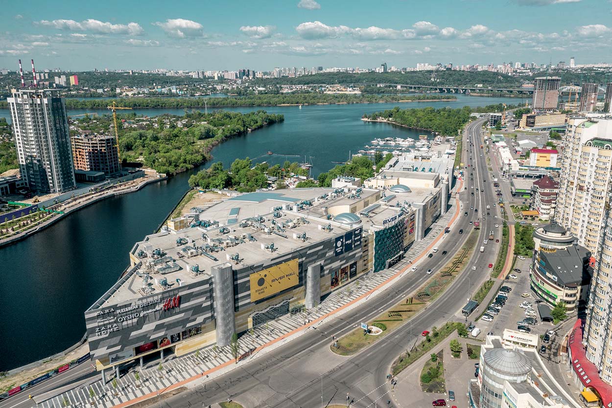 Shopping Centre River Mall_Kiev_Mapei - River Mall is a large shopping and entertainment hub situated on the bank of the River Dnipro in Kyiv which was constructed between 2018 and 2019.